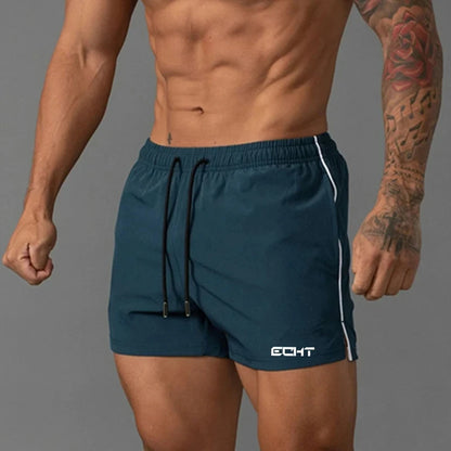 Summer Men's Swimming Solid Color Swimsuit Quick Drying Breathable Color Swimsuit Beach Surf Shorts Beach Drawstring Shorts