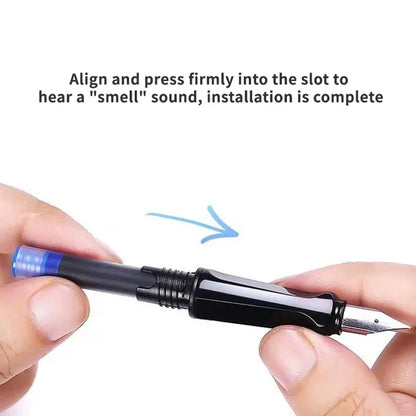 6pcs Calligraphy Pens With Replaceable Ink Bags 0.38mm Fine Dots to Improve Writing and Posture Practice