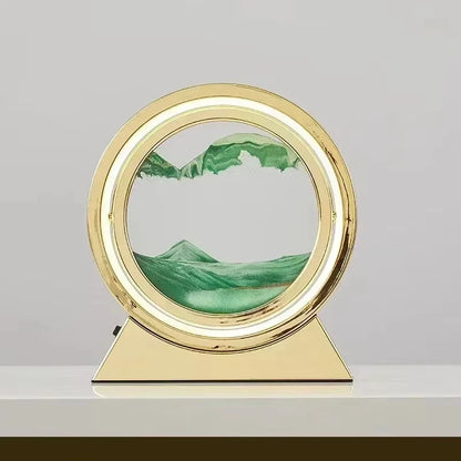 Sandscape Kinetic Sand Art Picture Quicksand Table Lamp Dynamic Liquid Hourglass Moving Sand Painting Flowing Sand Home Decor