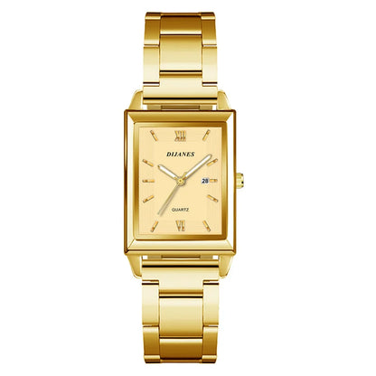 Fashion Mens Business Watches for Men Rectangle Stainless Steel Quartz Wrist Watch Man Casual Leather Watch relogio masculino