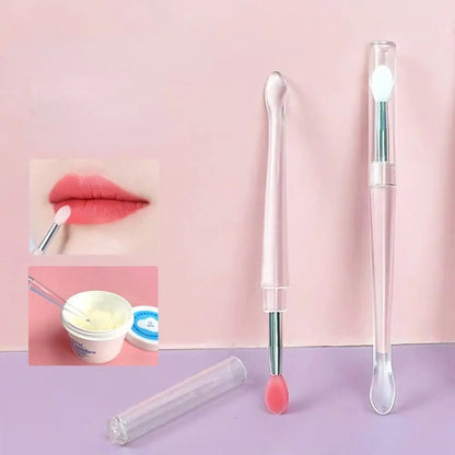1PC Women Lip Brushes Transparent Crystal Handle Silicone Lip Brushes with Dust Cap Lip Gloss Makeup Applicator Cosmetic Tool