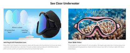 2PCS Large Frame Swimming Goggles Adult High-Definition Anti Fog Electroplated For Women Men  Silicone Anti Uv Goggles