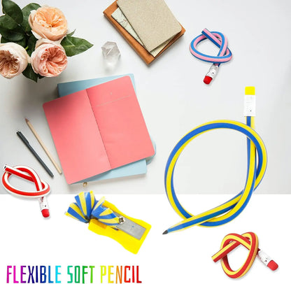 35 Pieces Flexible Soft Pencil Magic Bend Pencils for Kids Children School Fun Equipment