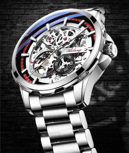 Unique Design AILANG Skeleton Dial Watch Men Luxury Brand Automatic Mechanical Men Watches relogio Waterproof