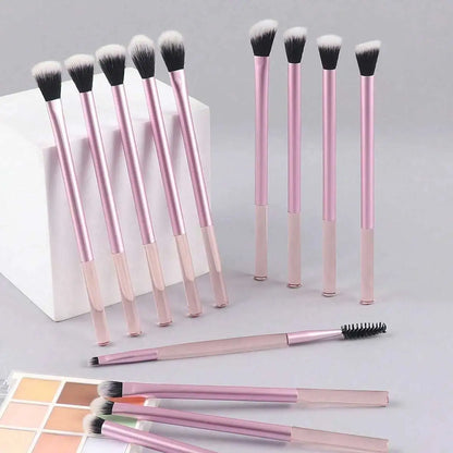 22pcs Makeup Brush Set Including 20pcs Professional Aluminum Tube Makeup Brushes, 2pcs Air Cushion Puffs For Daily Use