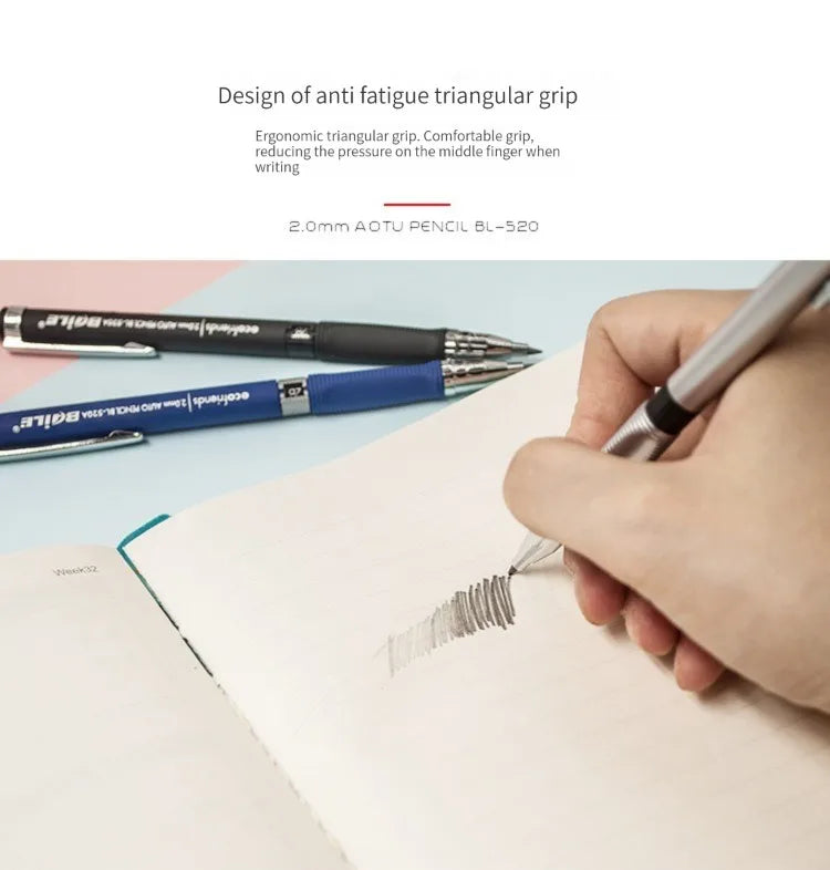2.0mm Mechanical Pencil Black / Color Lead Refill 2B Sketching Pencil Art Sketch Painting Writing For School & Office Stationery