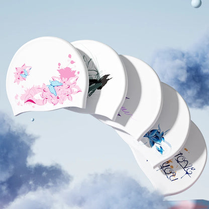 New Silicone Swimming Cap Waterproof and Durable Swim Cap for Long Hair No-slip Swim Cap for Women