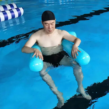 Adult inflatable water mat、Foldable reclining chair with backrest、Inflatable striped floating bed、Single hammock