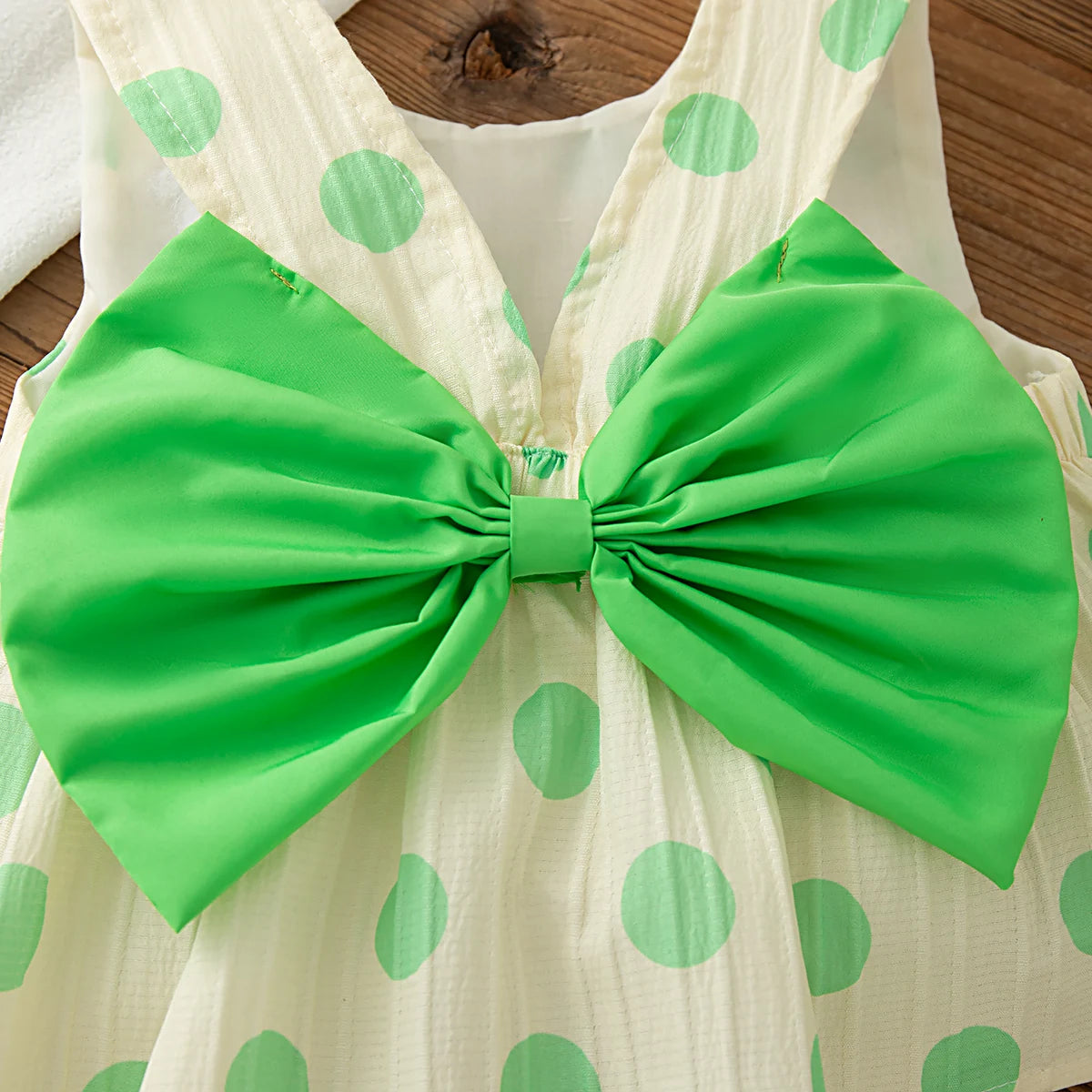 Toddler Girls 2 Piece Set Korean Style Polka Dot Bow Sleeveless Top & Shorts Newborn Baby Summer Cotton Casual Outfit for Play