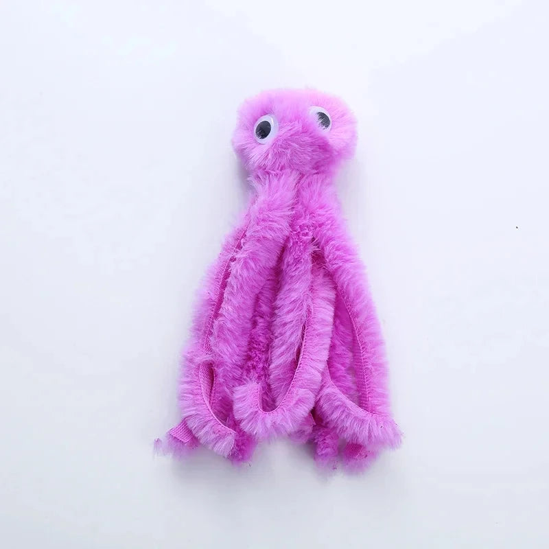 Pet Plush Toy Cat Catnip Octopus Shape Toy Bite Resistant Interactive Pet Cat Plaything Dog Teeth Cleaning Chew Toy Pet Supplies