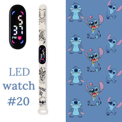 Fashion Stitch Children Watches Girls Waterproof Sport Wristband Women Bracelet  Kids LED Watch Touch Digital Clock