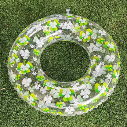 New internet celebrity Daisy Swim Circle Lucky Clover Transparent PVC Swim Circle