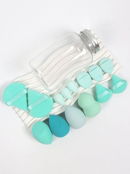 14 Piece Cosmetic Sponge Set, Cosmetic Sponge Finger Puff, Dry and Wet Foundation Make-Up Cosmetic Puff