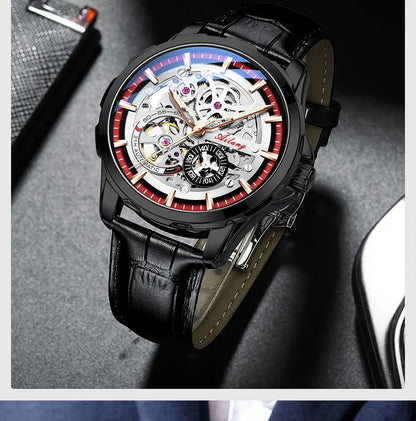 Unique Design AILANG Skeleton Dial Watch Men Luxury Brand Automatic Mechanical Men Watches relogio Waterproof