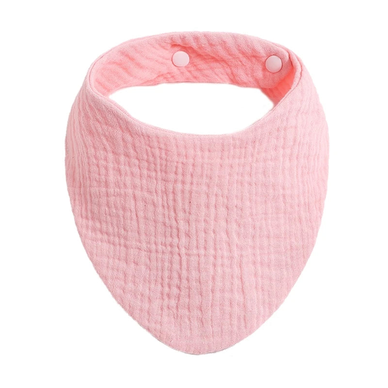 Baby Bibs Organic Cotton Muslin Scarf Burp with for Triangle Gauze Water Absorb Bandana for Boys Girls
