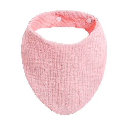 Baby Bibs Organic Cotton Muslin Scarf Burp with for Triangle Gauze Water Absorb Bandana for Boys Girls