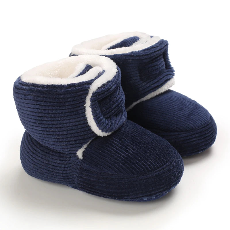 Winter Baby Cotton Shoes Thick Plush Snow Boots Soft Casual Walking Shoes for 0-18 Month Old Comfortable Toddler Footwear
