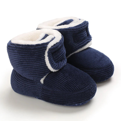 Winter Baby Cotton Shoes Thick Plush Snow Boots Soft Casual Walking Shoes for 0-18 Month Old Comfortable Toddler Footwear