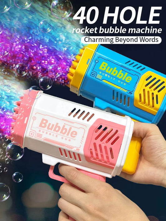 40 Hole Bubble Machine Fully Automatic Bubble Blowing Light Outdoor