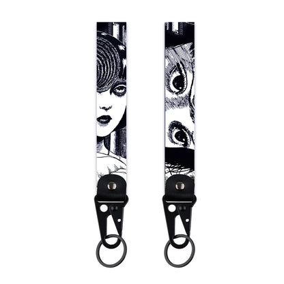 Anime Dragon Keychain For Car Motorcycle Cool Short Lanyard Wrist Strap Key Holder Cosplay Accessories Toys Gifts