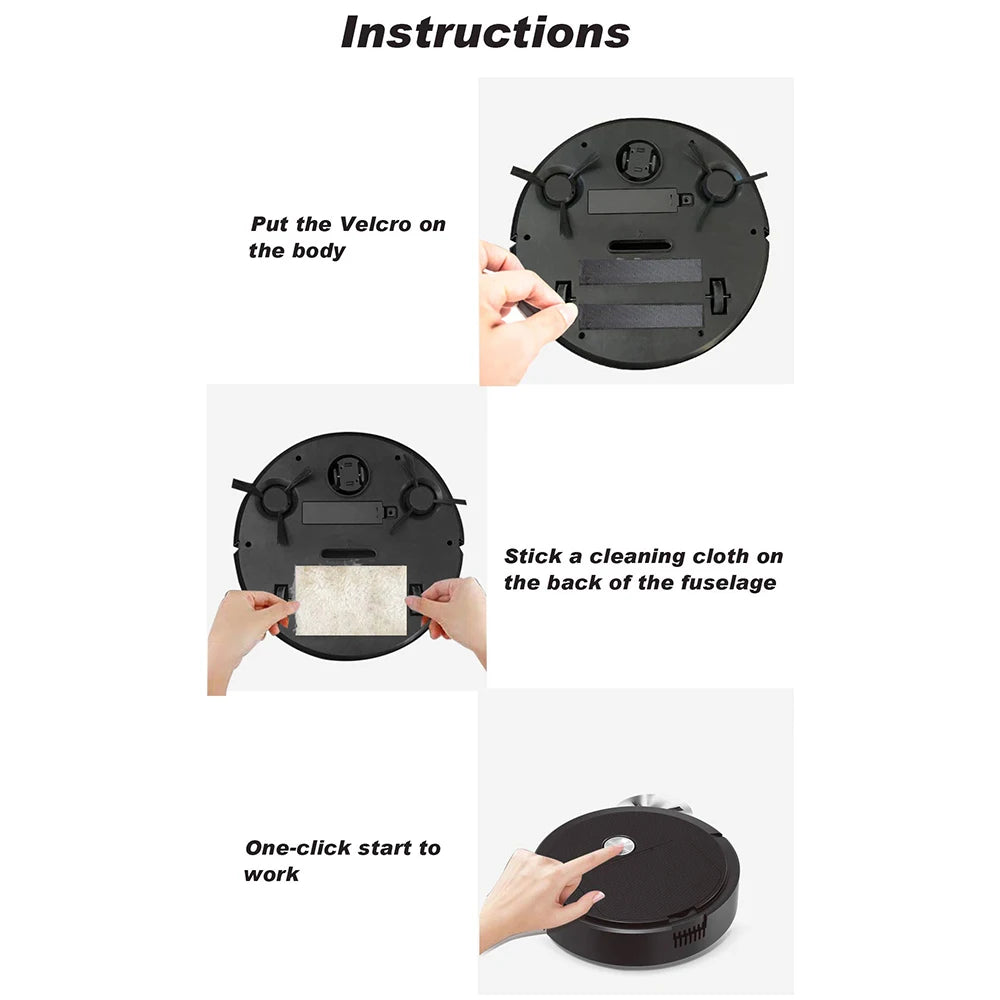 NEW 3 In 1 Smart Sweeping Robot Home Mini Sweeper Sweeping and Vacuuming Wireless Vacuum Cleaner Sweeping Robots For Home Use