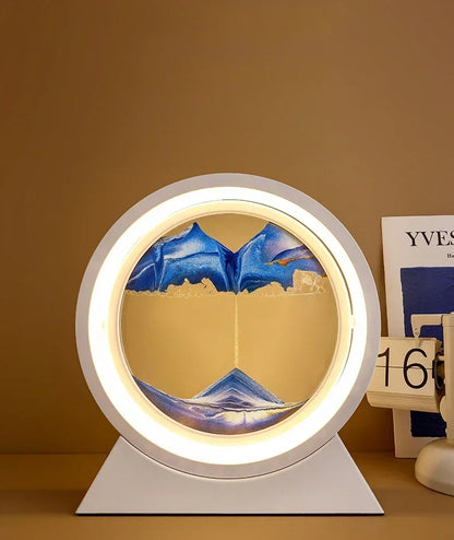 Sandscape Kinetic Sand Art Picture Quicksand Table Lamp Dynamic Liquid Hourglass Moving Sand Painting Flowing Sand Home Decor