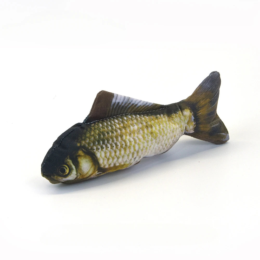 Cat Toy Training Entertainment Fish Plush Stuffed Pillow Simulation Fish Cat Toys Fish Interactive Pet Chew Toy Pet Supplies