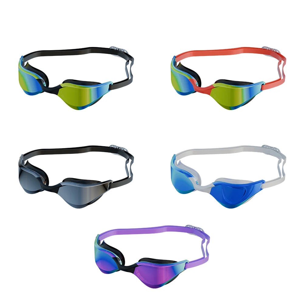 JSJM New Professional Swimming Goggles for Adults HD Anti-Fog Waterproof Silicone Swim Cap + Swim Glasses for Men & Women Gifts