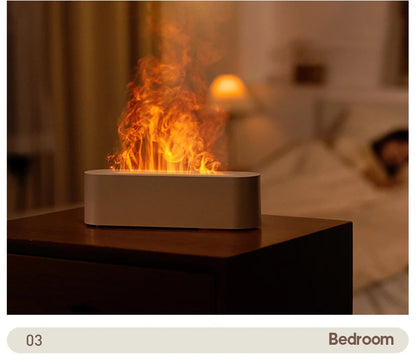 Simulated Flame Aromatherapy Diffuser USB Air Humidifier Desktop Purifier Supports Essential Oil Aroma Cool Mist Difusor