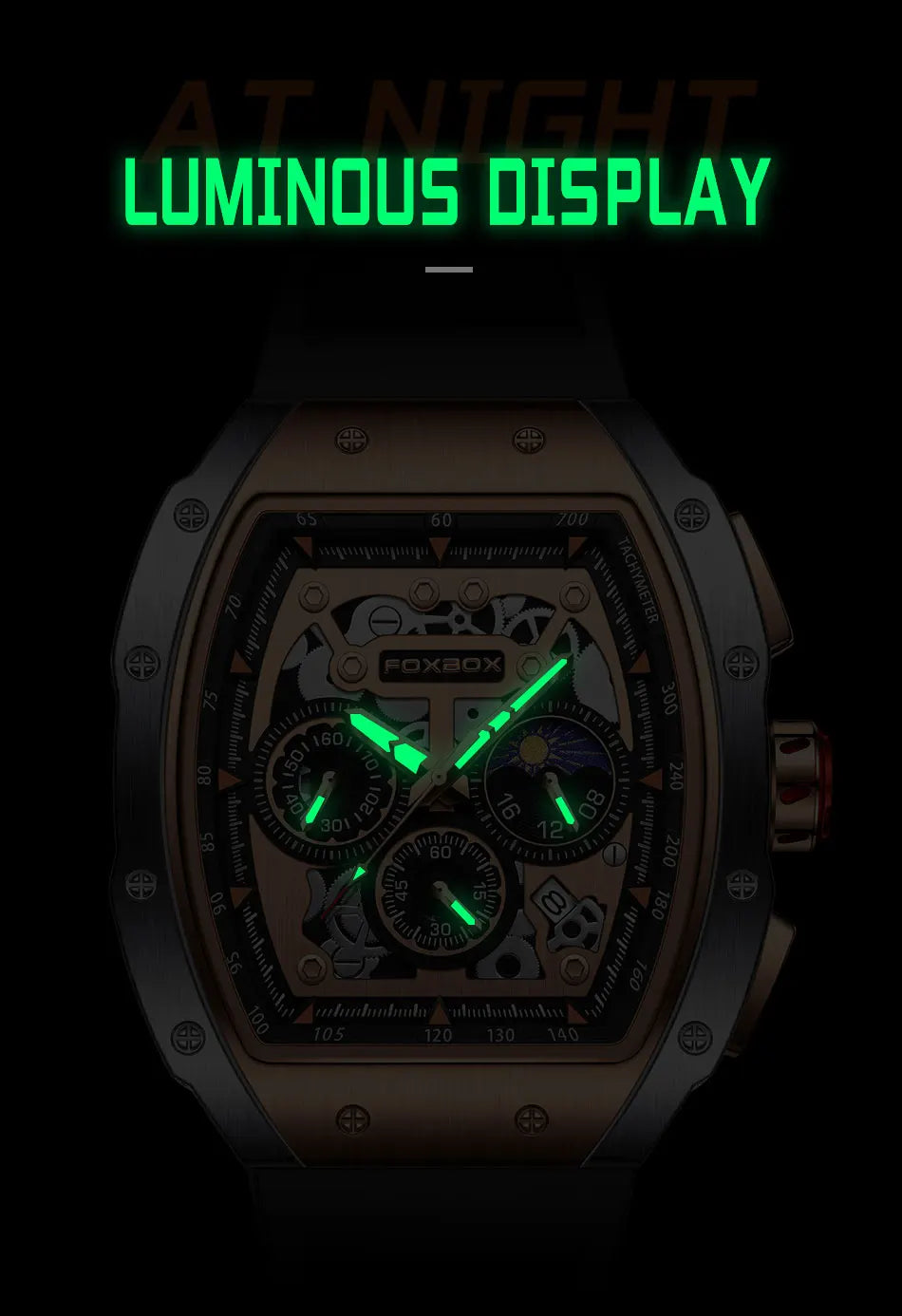 Relogio Masculino FOXBOX Men Watch LIGE Top Brand Luxury Military Square Watch Men Military Waterproof Quartz Watches For Men