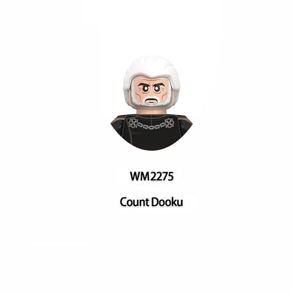 Jedi Temple Guard Building Blocks Count Dooku Mini Mace Windu Figurine Ahsoka Tano Bricks Qui-Gon jinn Figure Kids Toys G0108