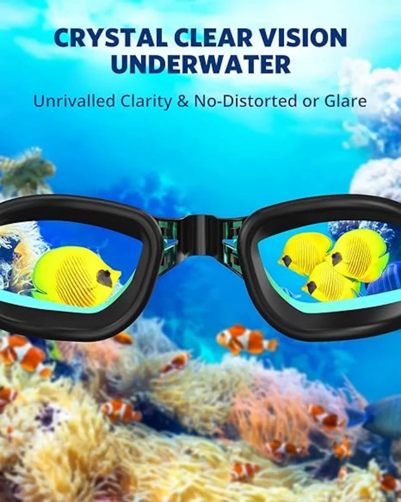 Swimming Goggles Professional Waterproof Swim Eyewear Glasses Anti-fog 100% UV Protection No Leaking For Adult Men Women Youth
