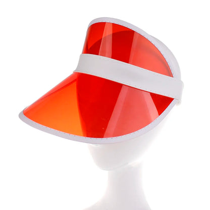 Summer Casual Unisex PVC Outdoor Hat Transparent Visor Party Casual Hat Clear Plastic Adult Sunscreen Cap