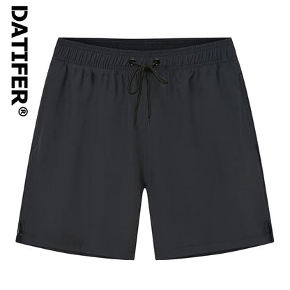 Datifer Brand 2026 Summer Mens Shorts Solid Polyester Gym Traje De Baño Hombre Breathable Mesh Liner Side Pockets Sport Swimwear