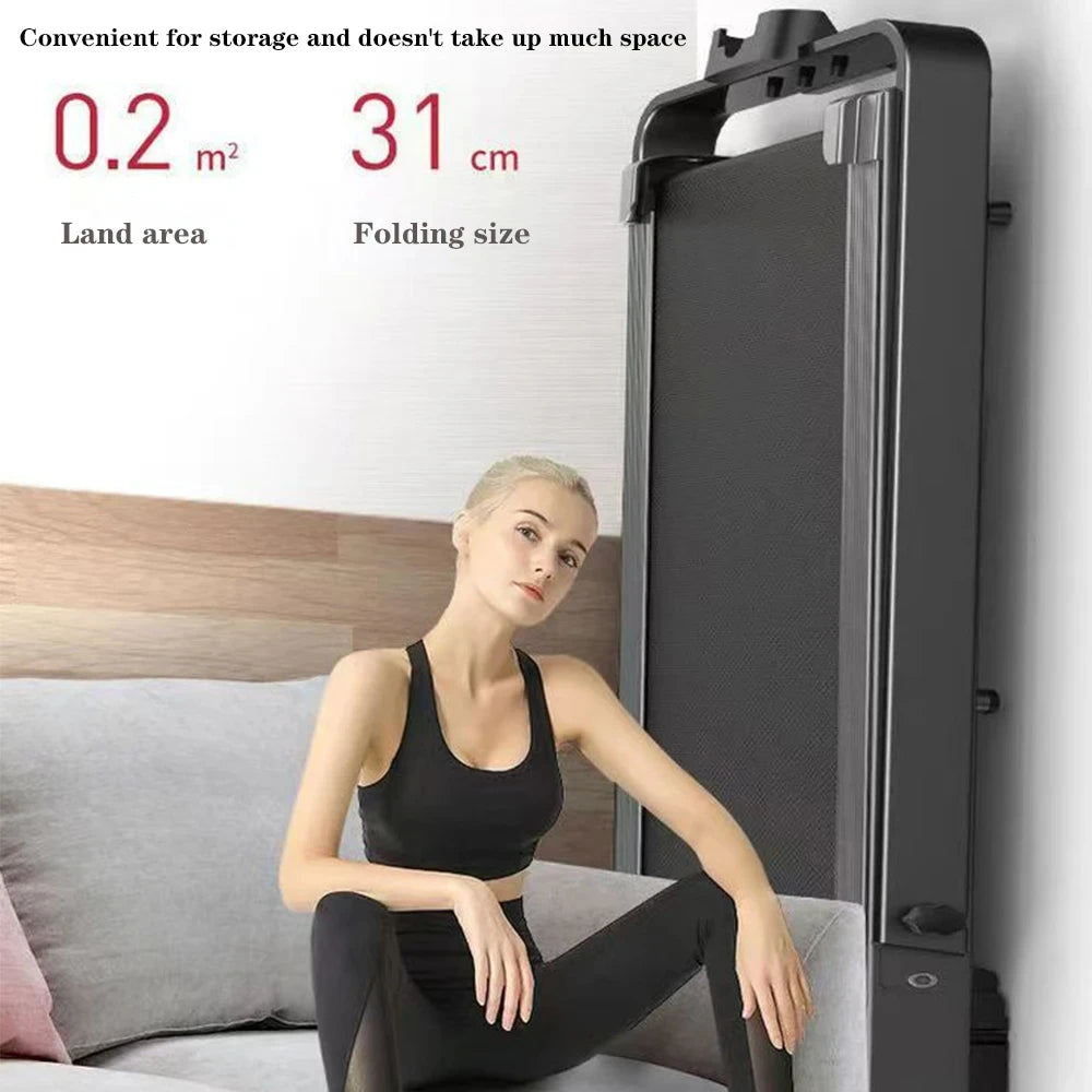Household Flat Treadmill Indoor Mini Folding Silent Electric Shock-absorbed Flat Treadmill Simple Walking Pad Fitness Equipment