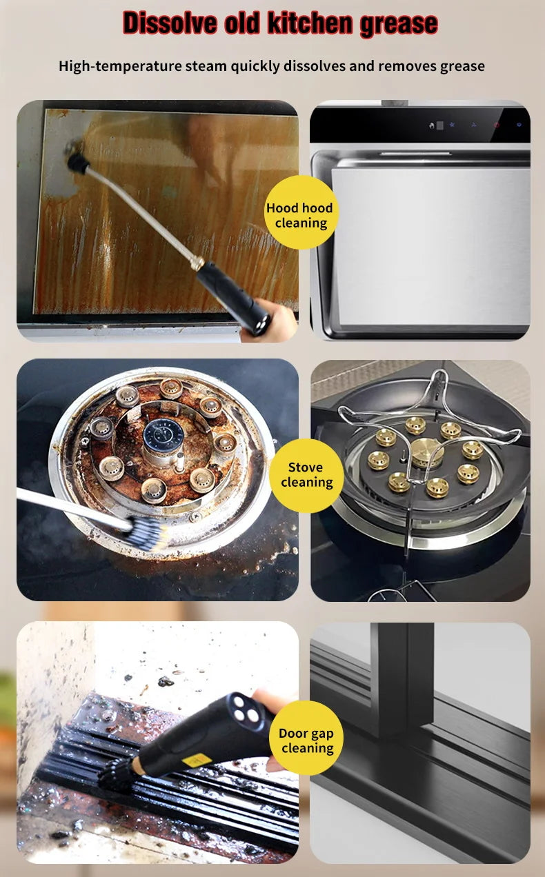 220V Pressure Handheld High Steam Cleaners Air Conditioners Kitchen Hood Car 2500W Steam Clean Floor Steam Cleaning Tool