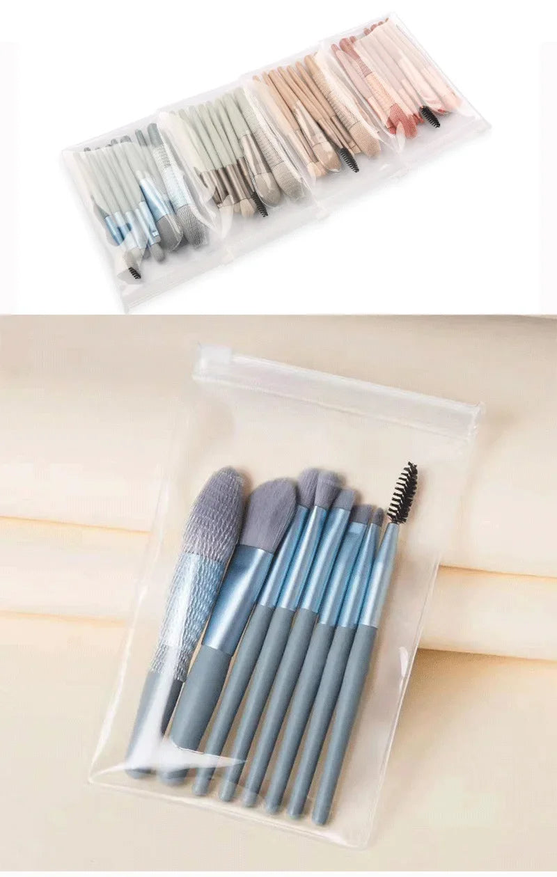 8PCS Portable Makeup Brush Set Soft Makeup Concealer Brush Blush Loose Powder Eye Shadow Foundation Brush Beauty Tools