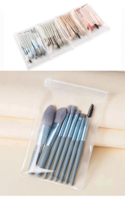 8PCS Portable Makeup Brush Set Soft Makeup Concealer Brush Blush Loose Powder Eye Shadow Foundation Brush Beauty Tools