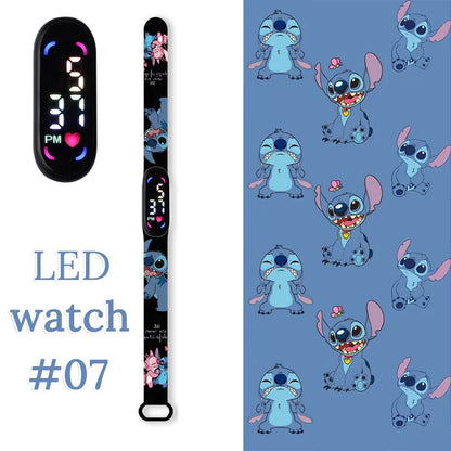 Fashion Stitch Children Watches Girls Waterproof Sport Wristband Women Bracelet  Kids LED Watch Touch Digital Clock