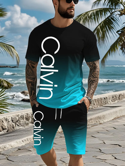 The new high-end men's 2025 suit features a casual color combination and a novel summer outfit