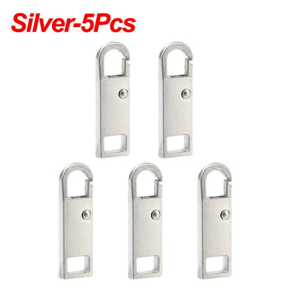 5/1Pcs Universal Metal Zipper Pull Tap Replacement Instant Repair Zipper Head Puller for Clothing Bags DIY Sewing Zipper Sliders