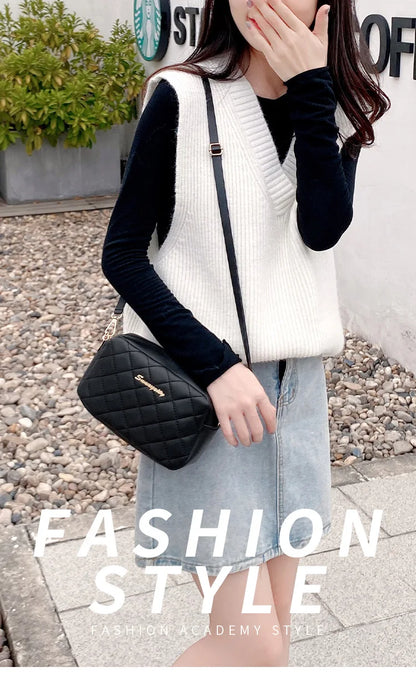 Tassel Small Messenger Bag For Women 2023 Trend Lingge Embroidery Camera Female Shoulder Bag Fashion Chain Ladies Crossbody Bags