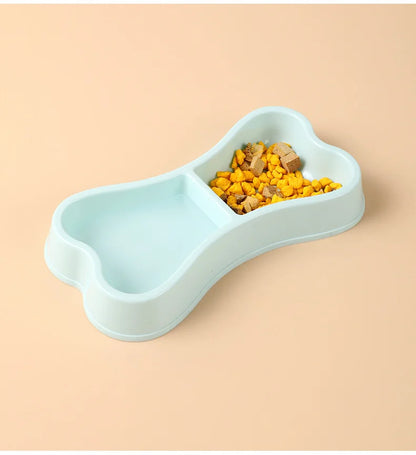 Pet Supplies Double Bowl Dog Food dog bone shaped pet double bowl maca keel shaped dog double bowl pet bowl