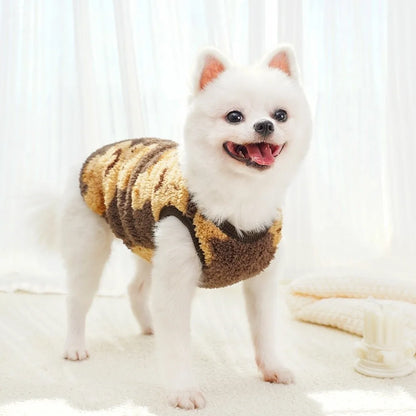 New XS-9XL Winter Puppy Clothes Warm Fleece Dog Sweater Dog Vest Cute Bear Pattern Pet Supplies Vest Pitbull New Year's Gift