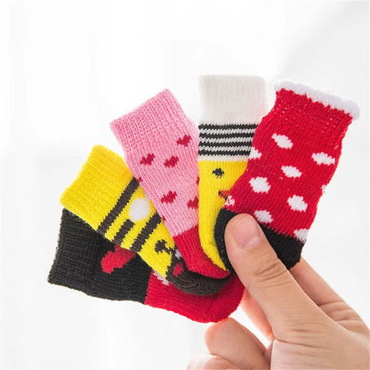 soles Not easy to fall off Resilient Universal for cats and dogs Breathable Pet socks Pet supplies Dog socks Cotton socks