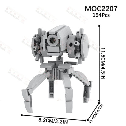 Sci-Fi Movie Series Droid Building Blocks Creative Mini Collector Turret Robot Annihilator Robot Model Bricks Toys For Kids Gift