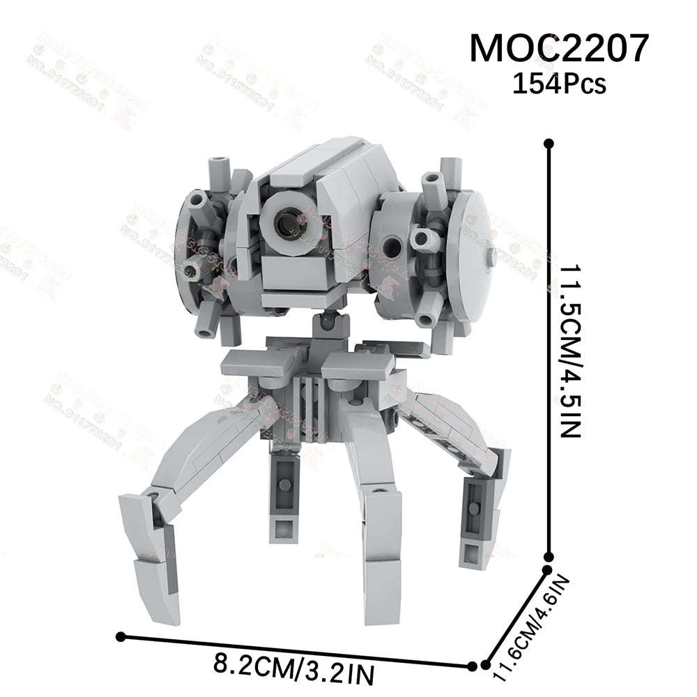 Sci-Fi Movie Series Droid Building Blocks Creative Mini Collector Turret Robot Annihilator Robot Model Bricks Toys For Kids Gift