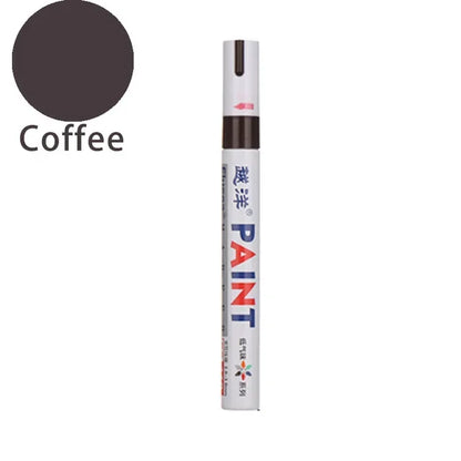 12 Colors White Waterproof Rubber Permanent Paint Marker Pens for Drawing Car Tire Tread Eco-Friendly Tire Painting Highlighter