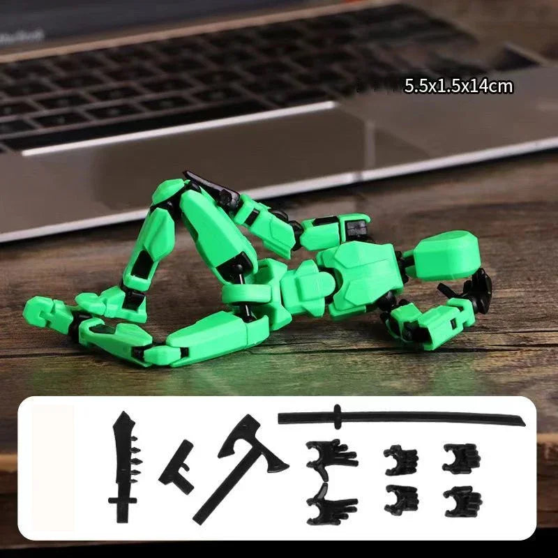 UNGH Multi-Jointed Action Figure Dragon 3D Printed Assembly Movable 13 Body Movable Robot Toys Gifts For Children