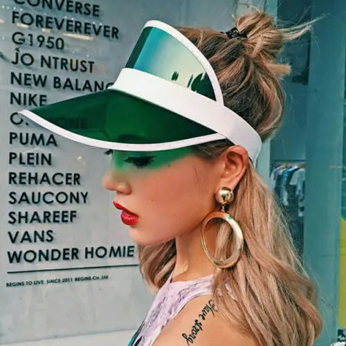 Summer Casual Unisex PVC Outdoor Hat Transparent Visor Party Casual Hat Clear Plastic Adult Sunscreen Cap